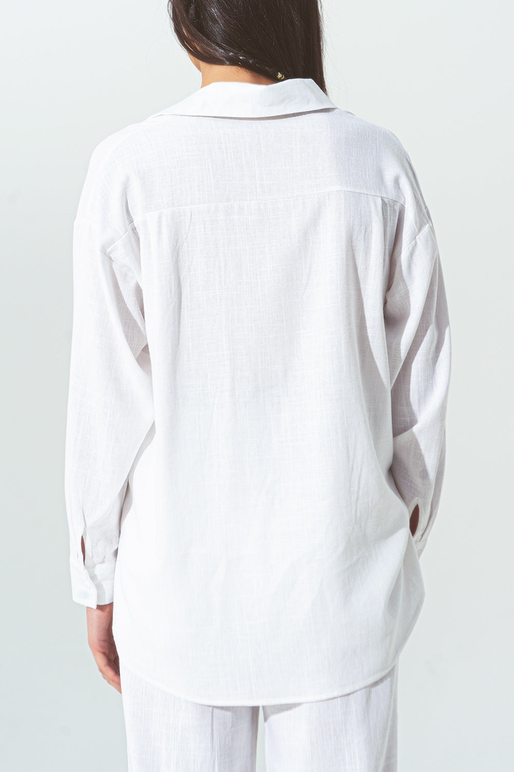 Cotton Loose Fit Shirt in White