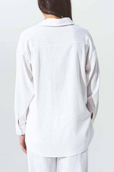 Load image into Gallery viewer, Cotton Loose Fit Shirt in White
