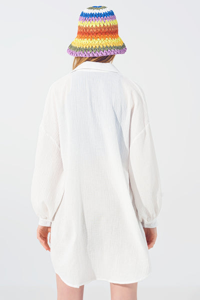 Load image into Gallery viewer, Textured Loose Shirt in White
