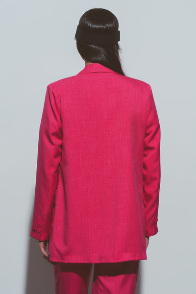 Load image into Gallery viewer, Textured Oversized Blazer in Pink
